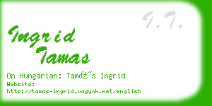 ingrid tamas business card